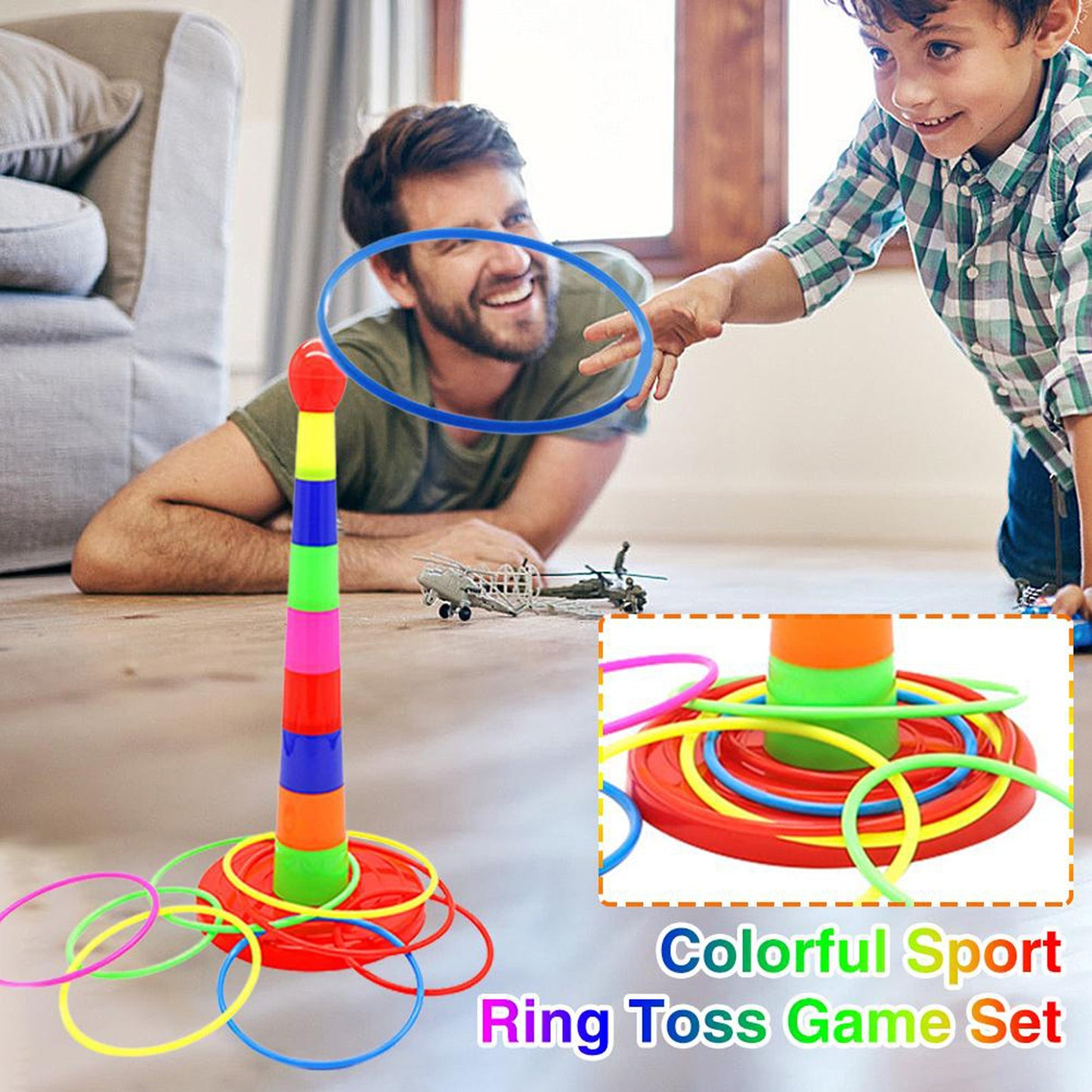Ring Tosses Tower Indoor Game
