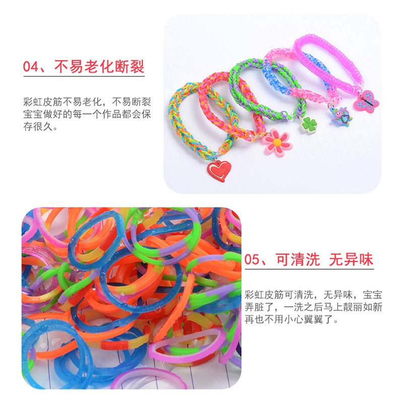 14-Grid Rainbow DIY Rubber Loom Band
