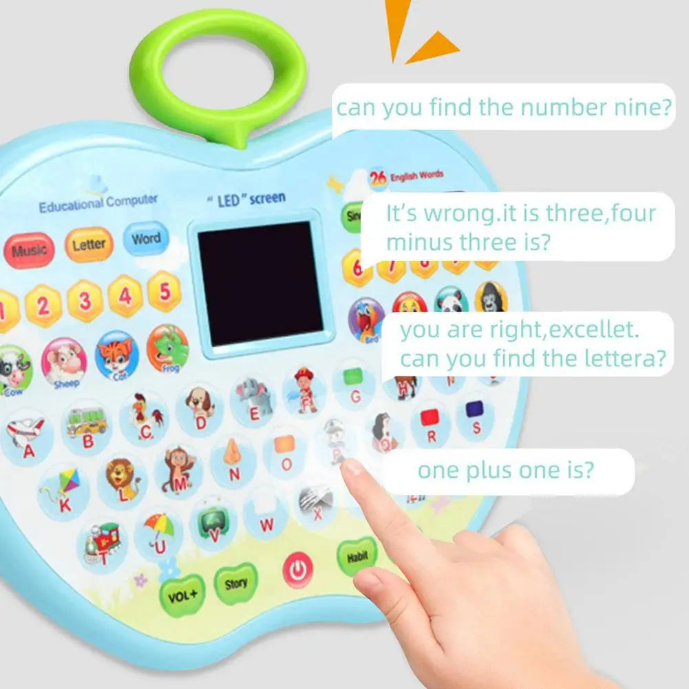 Apple Shape Learning Tablet with LED Screen