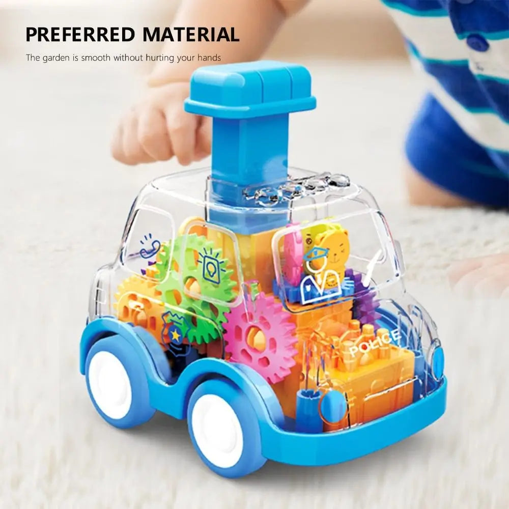 Transparent Gear Pres & Go Car Toy
