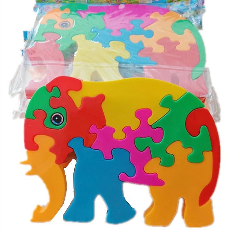 Elephant Shape Puzzle Block Toy