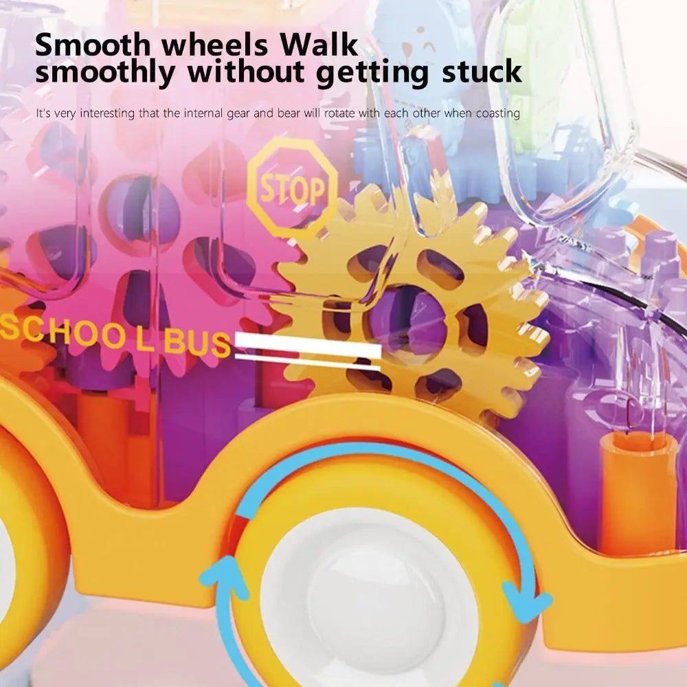 Transparent Gear Pres & Go Car Toy