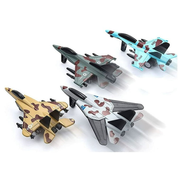 Pack of 4 - Metal Fighter Jet Toy