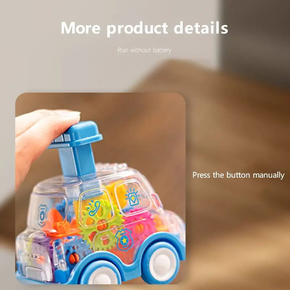 Transparent Gear Pres & Go Car Toy