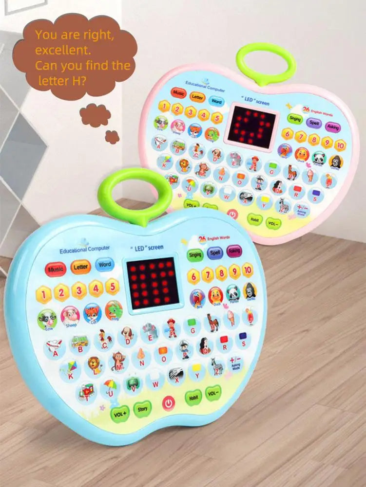 Apple Shape Learning Tablet with LED Screen