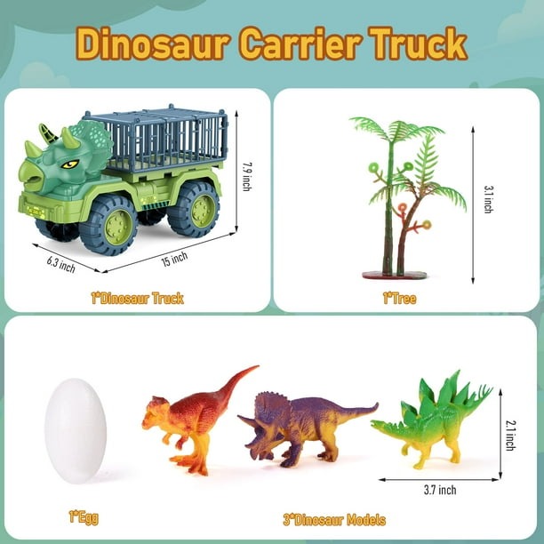 Plastic Cage Dinosaur Transporter Truck Toy