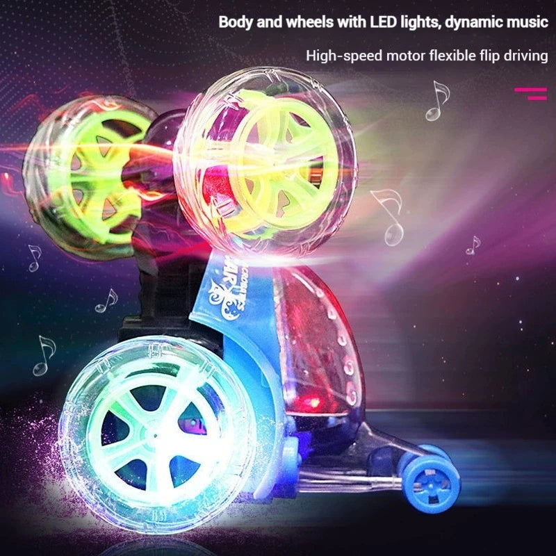 Rechargeable Remote Control 360 ° Stunt Lighting Car
