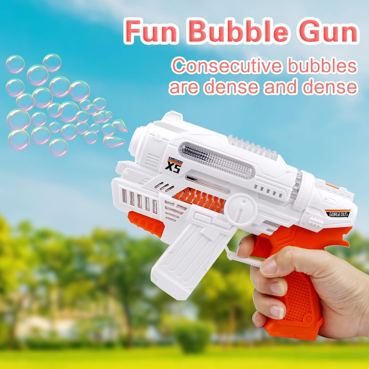 Automatic Bubble Machine Gun with sound & Light