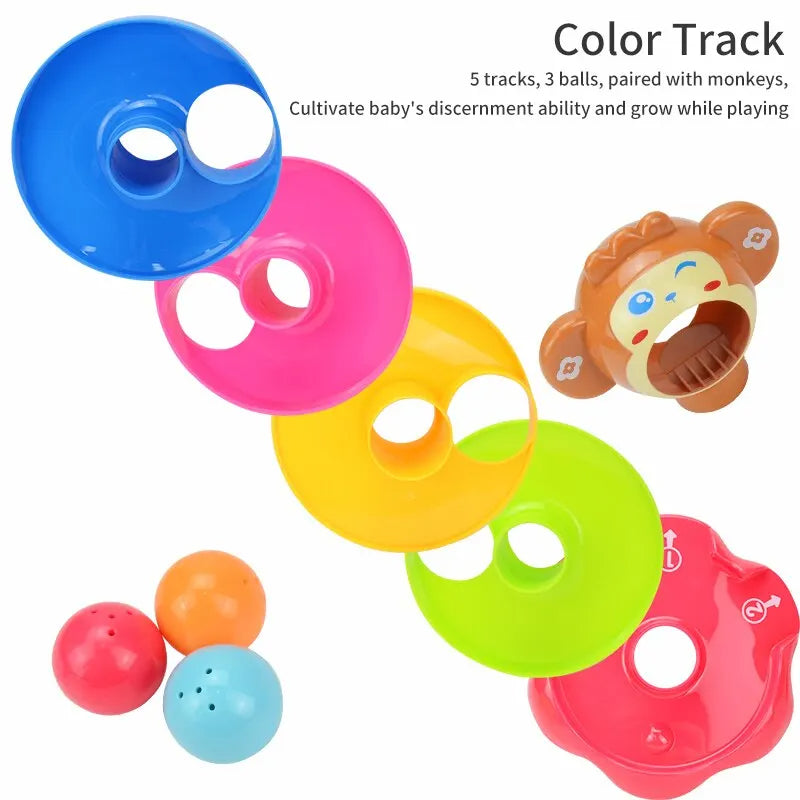 5 Layer Ball Drop and Roll Game Toy