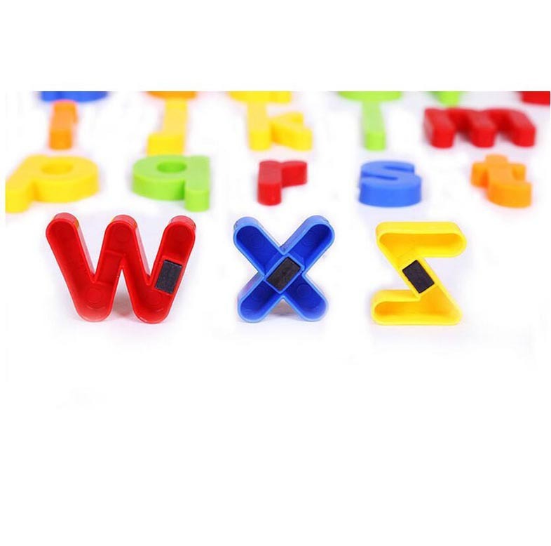 Kids Learning Magnetic Capital Alphabets