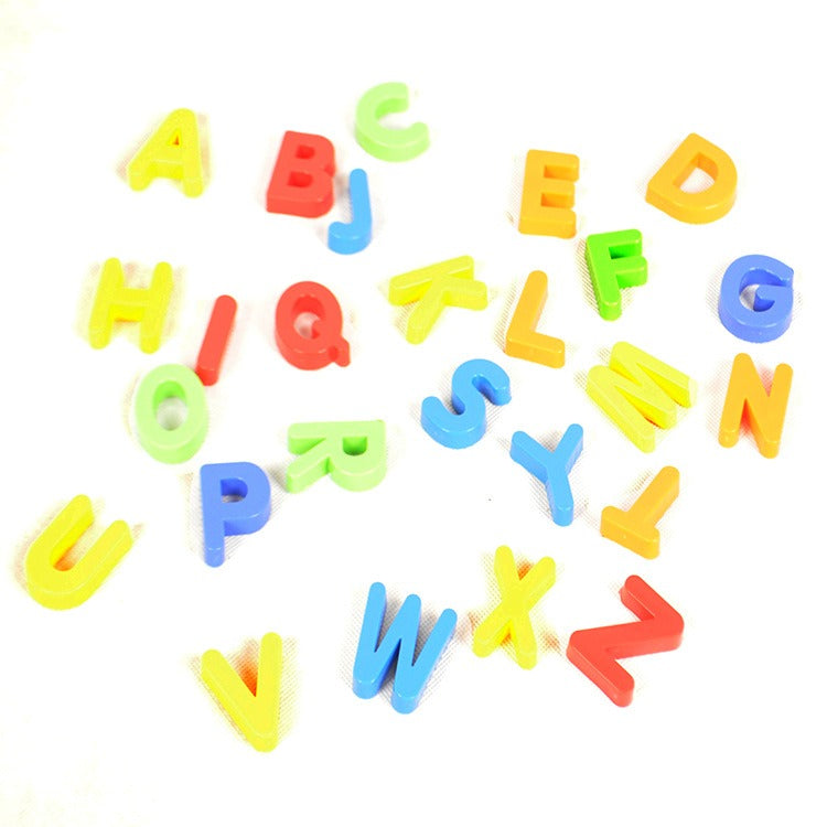 Kids Learning Magnetic Capital Alphabets