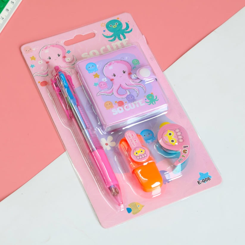 4 In 1 - Kids Stationery Set