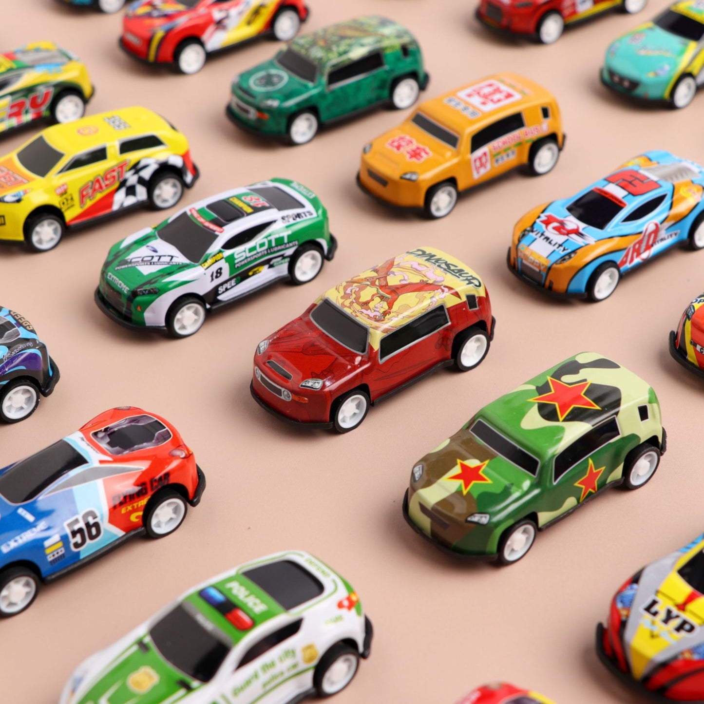 Pack Of 12 - Metal Fraction Sports Car