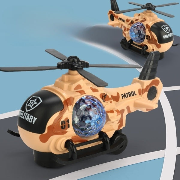 Military Smoke Helicopter With Music & Light
