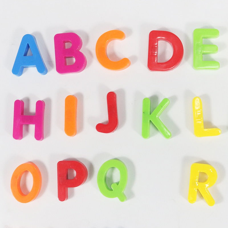 Kids Learning Magnetic Capital Alphabets