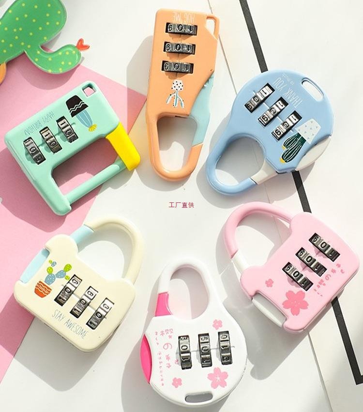 1Pc 3 Digit Password Lock Mini Padlock