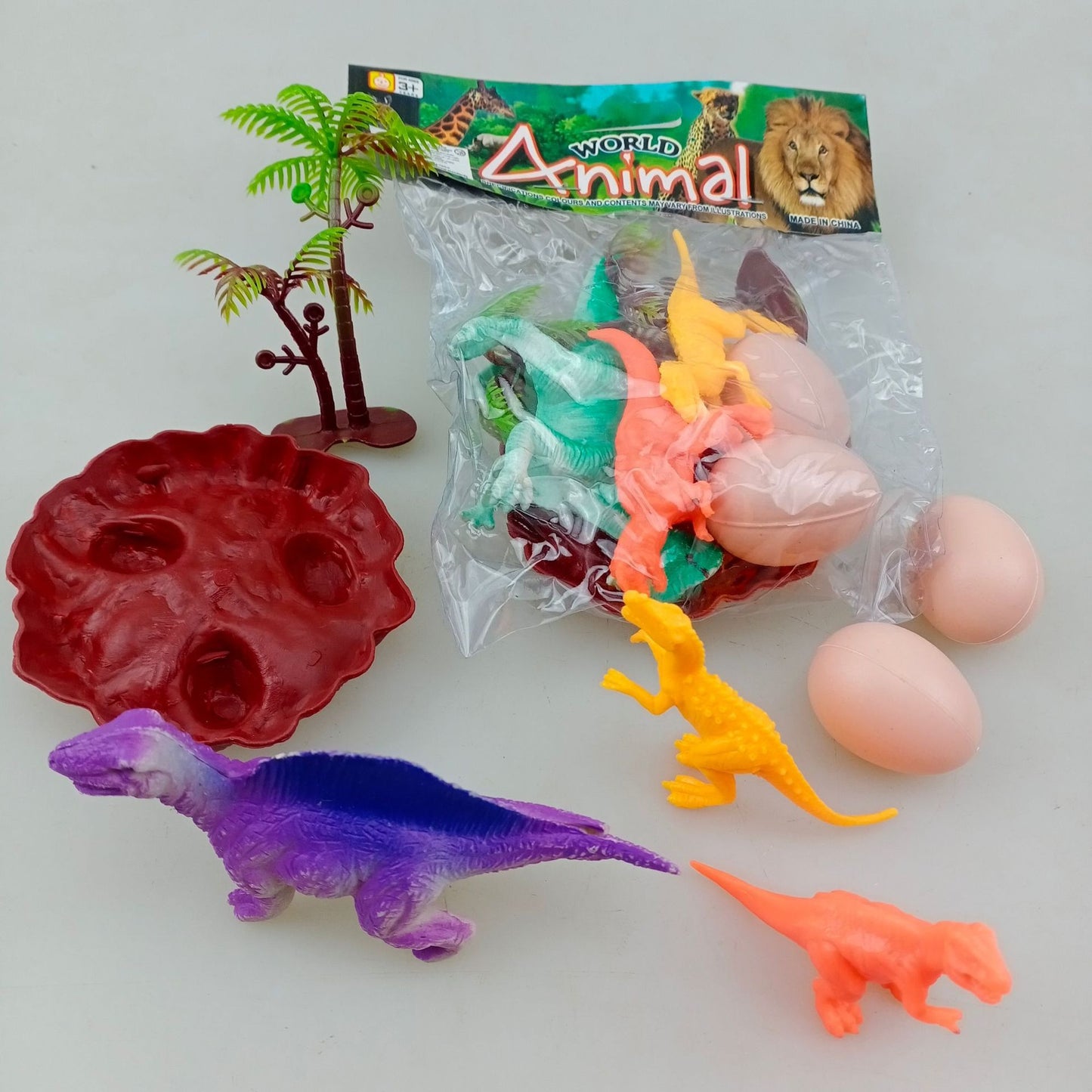 10Pcs Silicon Dinosaur Playing Set