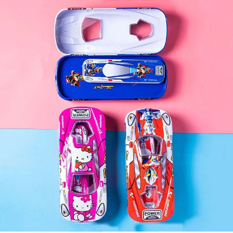 2Pc/Set Car Shape Metal Pencil Box