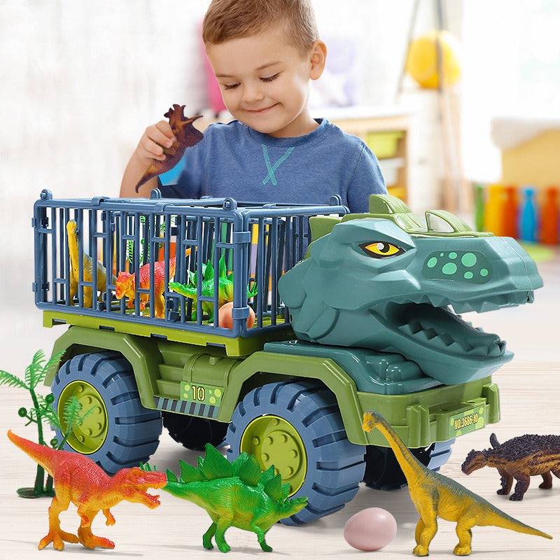 Plastic Cage Dinosaur Transporter Truck Toy