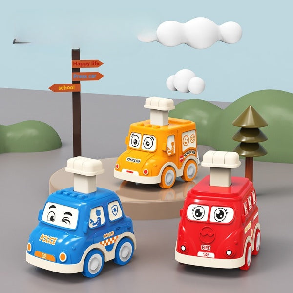 Press & Go Cute Cartoon Car Toy