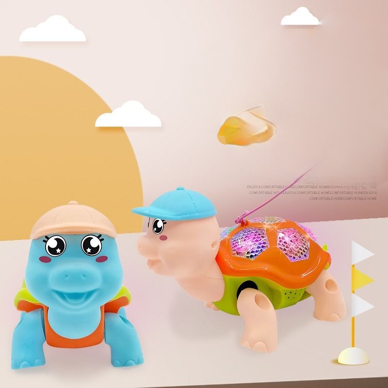 Musical & Light Rope Turtle Walking Toy