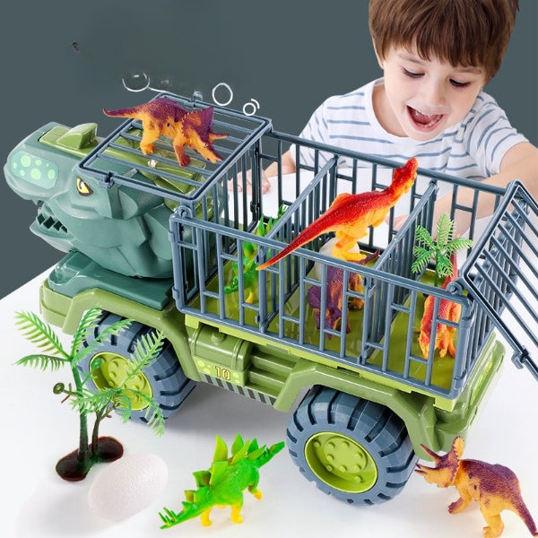 Plastic Cage Dinosaur Transporter Truck Toy