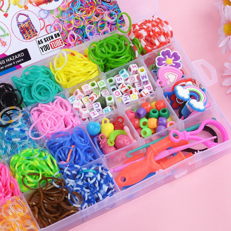 30-Grid Rainbow DIY Rubber Loom Band