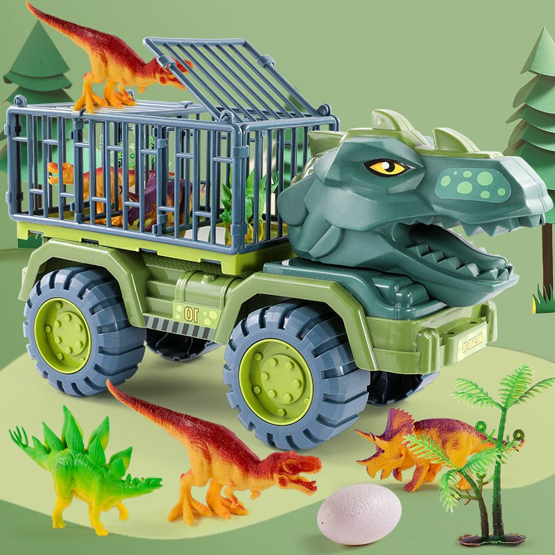Plastic Cage Dinosaur Transporter Truck Toy