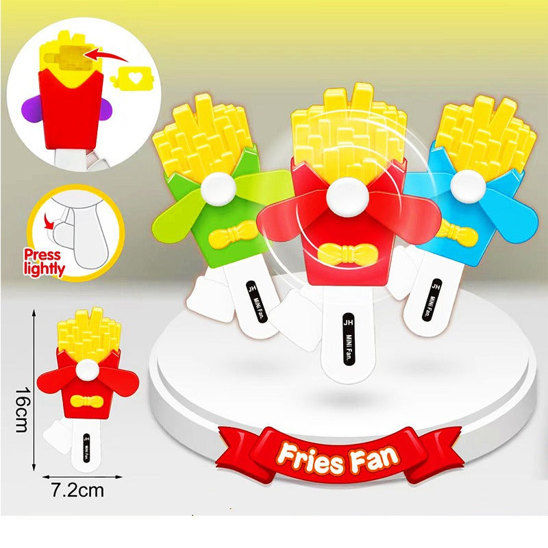 Portable Manual Hand Press Fan (Finger Fries Shape)