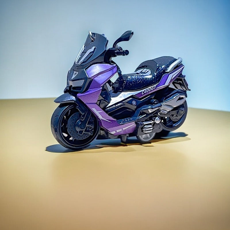 1PC Motorcycle Model Toy with Movable Handle & Openable Seat