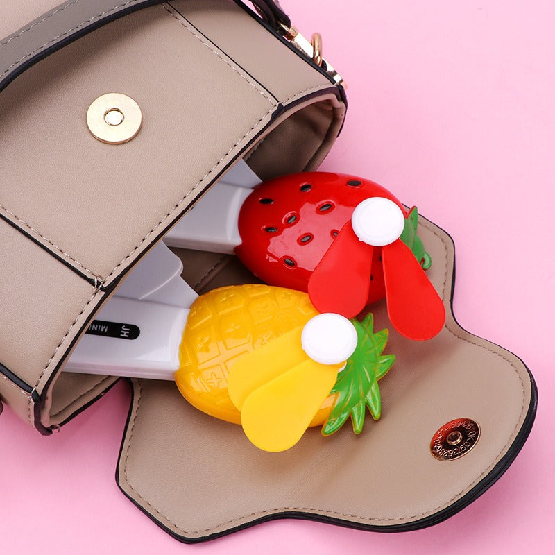 Portable Manual Hand Press Fan (Random Design)