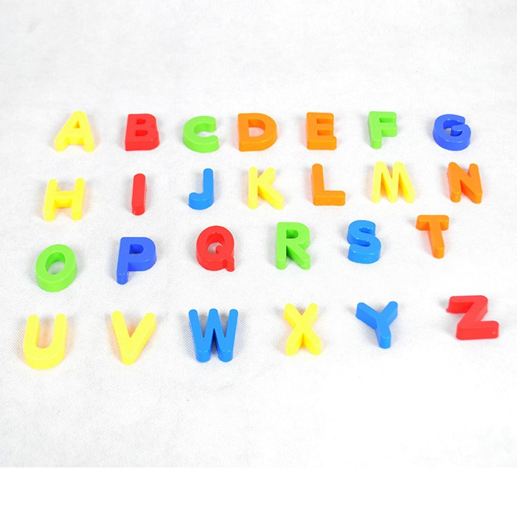 Kids Learning Magnetic Capital Alphabets