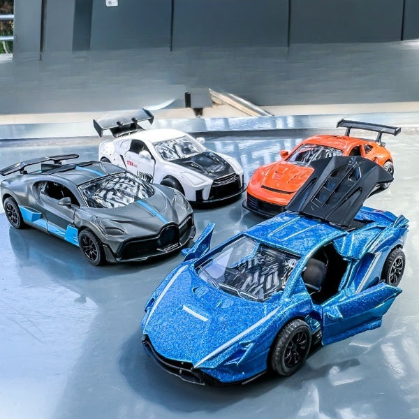 Pack Of 4 - Pull-Back Metal Car