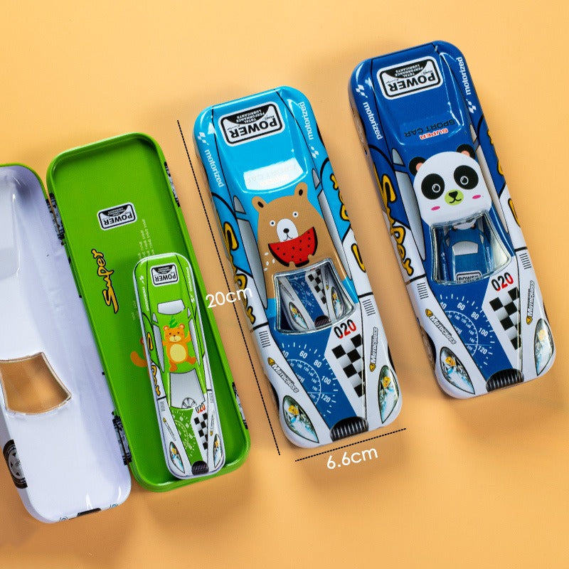2Pc/Set Car Shape Metal Pencil Box