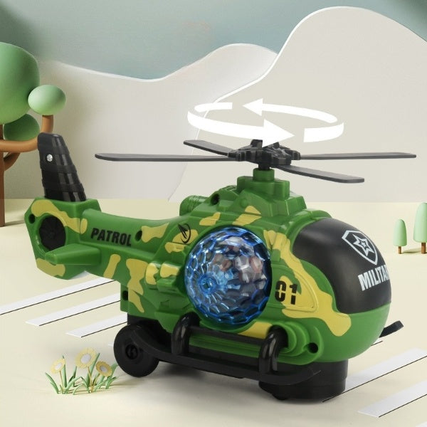 Military Smoke Helicopter With Music & Light
