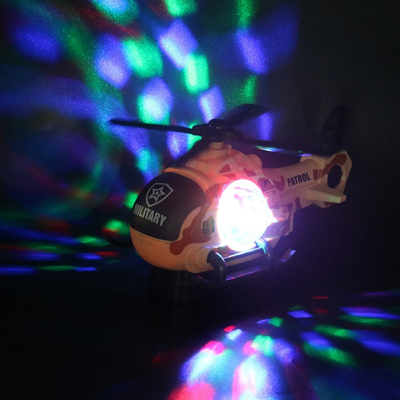 Military Smoke Helicopter With Music & Light