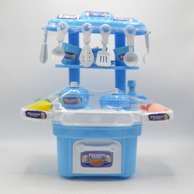 Kids Kitchen Cooking Toy Set with Cute Doll