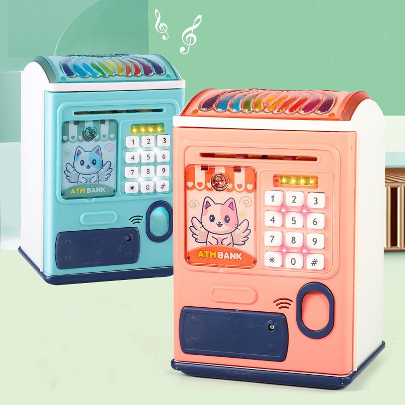 Password Fingerprint Unlock Money Saving Box