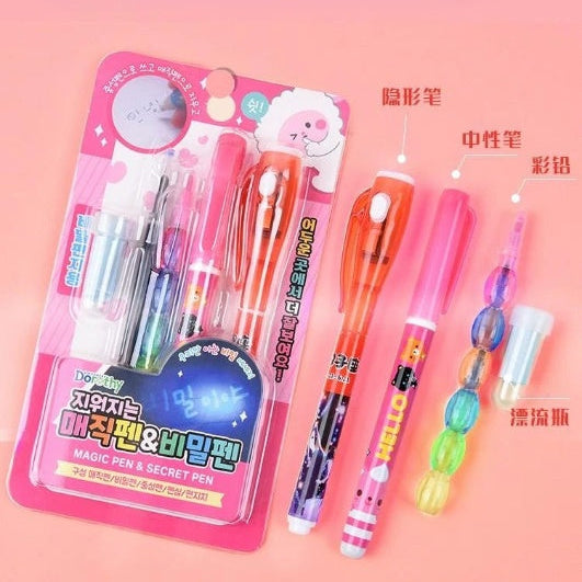 Invisible Light Pen & Bullet Water Marker Set