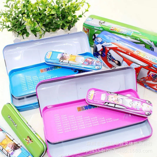 2Pc/Set Car Shape Metal Pencil Box