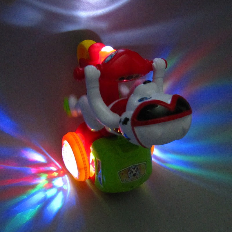 360 Rotating Music Puppy Stunt Tricycle