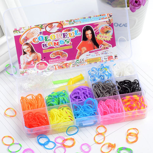 14-Grid Rainbow DIY Rubber Loom Band