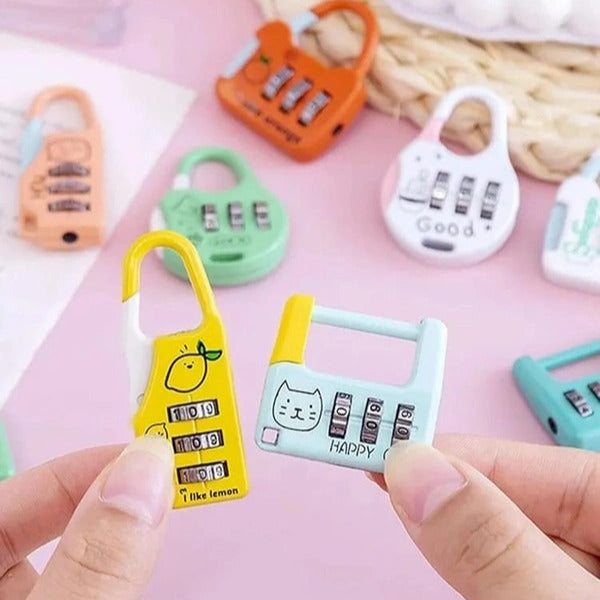 1Pc 3 Digit Password Lock Mini Padlock