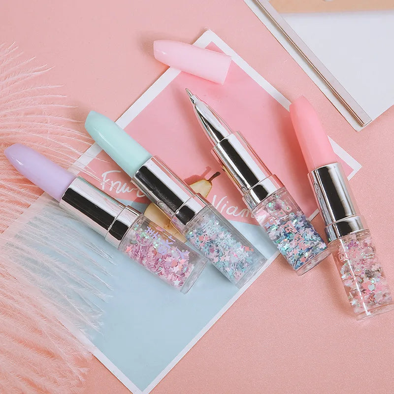 1Pc Creative Lipstick Shape Gel Pen