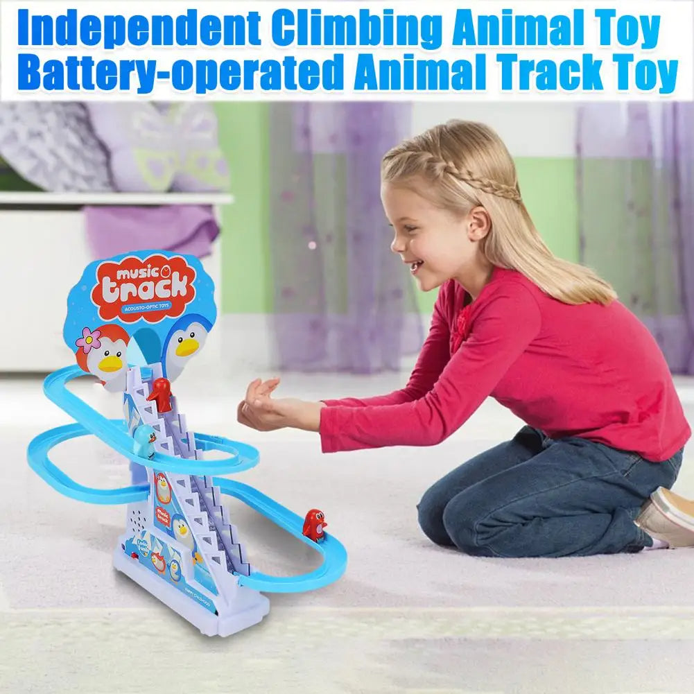 Electric Penguin Climbing Track Toy