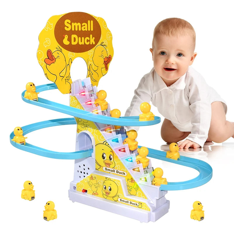 Musical Duck Climbing Track Toy