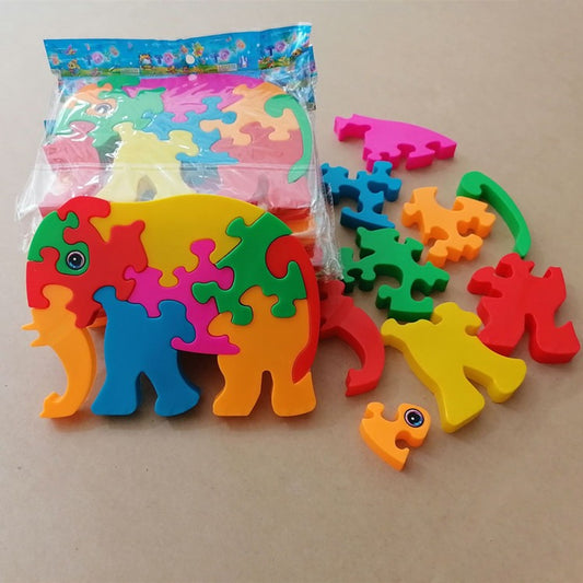 Elephant Shape Puzzle Block Toy