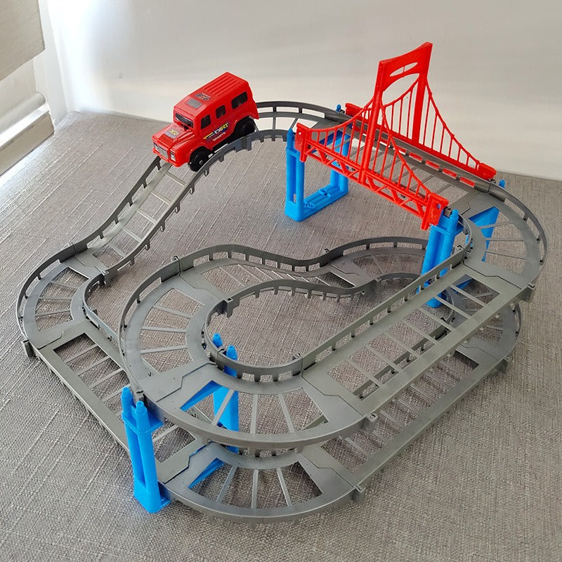 25Pcs DIY Electric Racing Track Rail Car