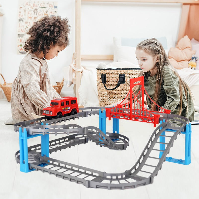 25Pcs DIY Electric Racing Track Rail Car