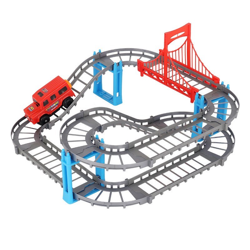 25Pcs DIY Electric Racing Track Rail Car